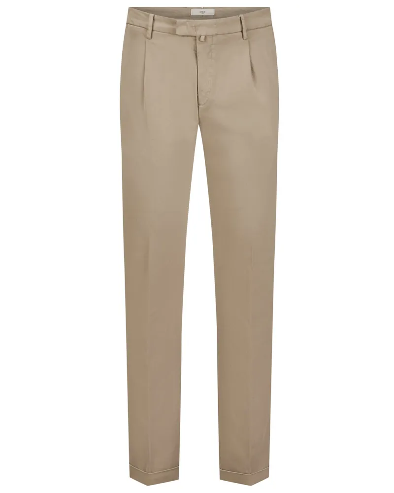 Briglia 1949 Chino mit Bundfalte und Stretchanteil, Slim Fit in Beige