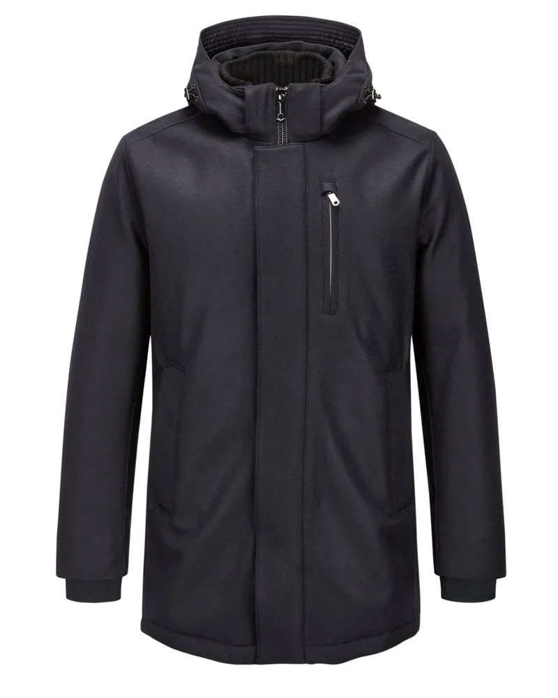 Milestone Wetterfester Funktionsparka Richard aus TechWool in Schwarzblau