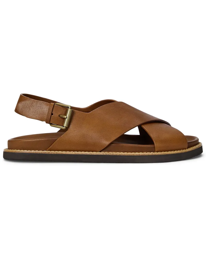 Ralph Lauren Leichte Sandalen Zane aus Glattleder in Braun