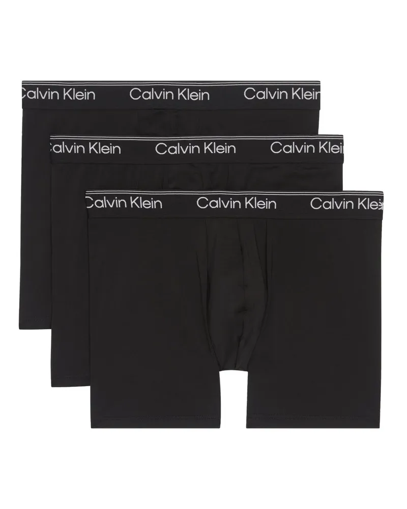 Calvin Klein 3er-Pack Boxer-Briefs aus einem recycelten Stretch-Mix in Schwarz
