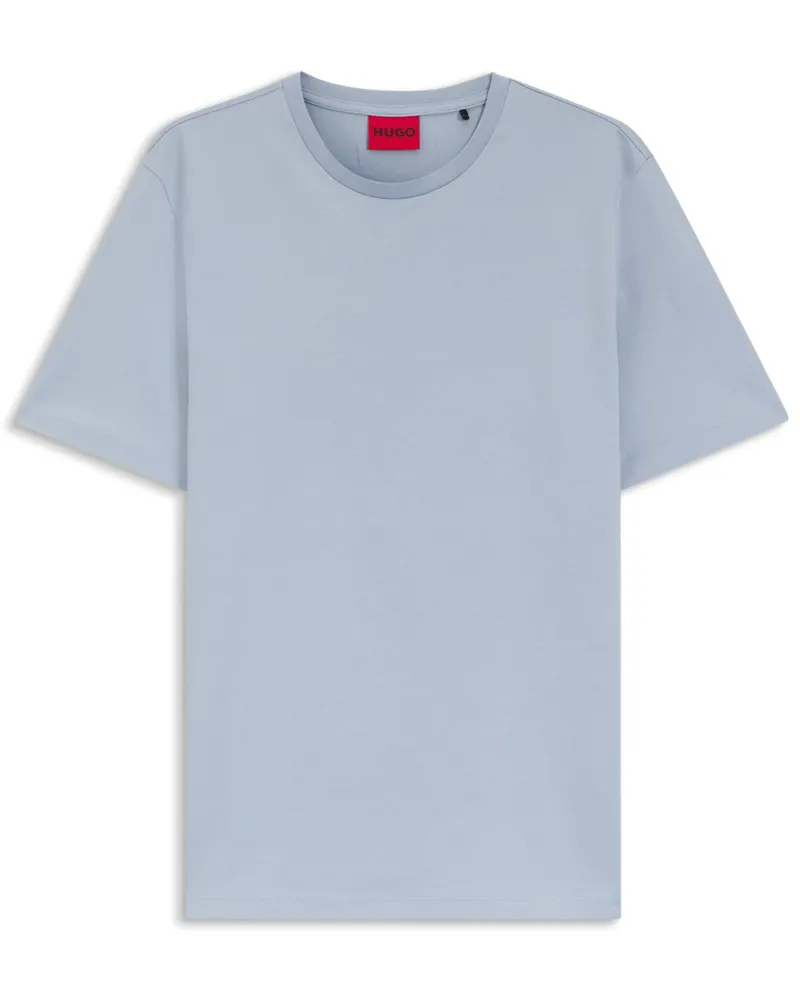 HUGO BOSS T-Shirt aus Baumwolle mit Label-Aufnäher in Hellblau