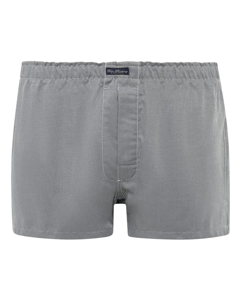 Tom Rusborg Unifarbene Boxershorts aus Baumwolle in Oliv