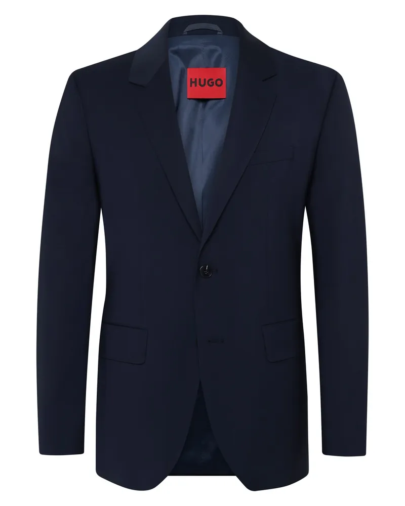 HUGO BOSS Anzugsakko aus einer 4-Way-Stretch Wollmischung, Modern Fit in Marine