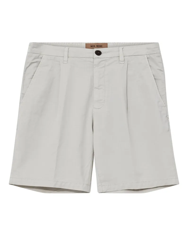Mos Mosh Shorts aus einem soften Lyocell-Mix mit Bundfalte und Dehnbund in Kreide