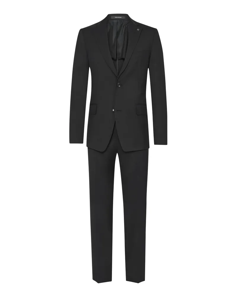 Tagliatore Teilgefütterter Anzug aus Super 110 Schurwolle in Schwarz