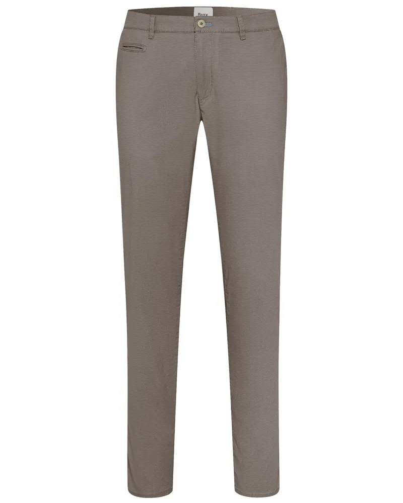 Brax Chino Fabio mit Stretch und Pin-Point-Muster, Modern Fit in Beige
