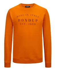 Dondup Sweatshirt mit gedrucktem Label-Schriftzug Orange