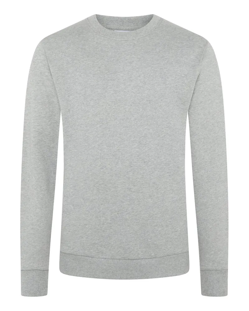 LES DEUX Leichtes Sweatshirt mit Rippstrickbündchen in Mittelgrau