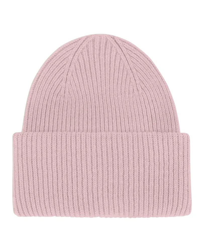 COLORFUL STANDARD Strickmütze aus recycelter Merinowolle in Pink