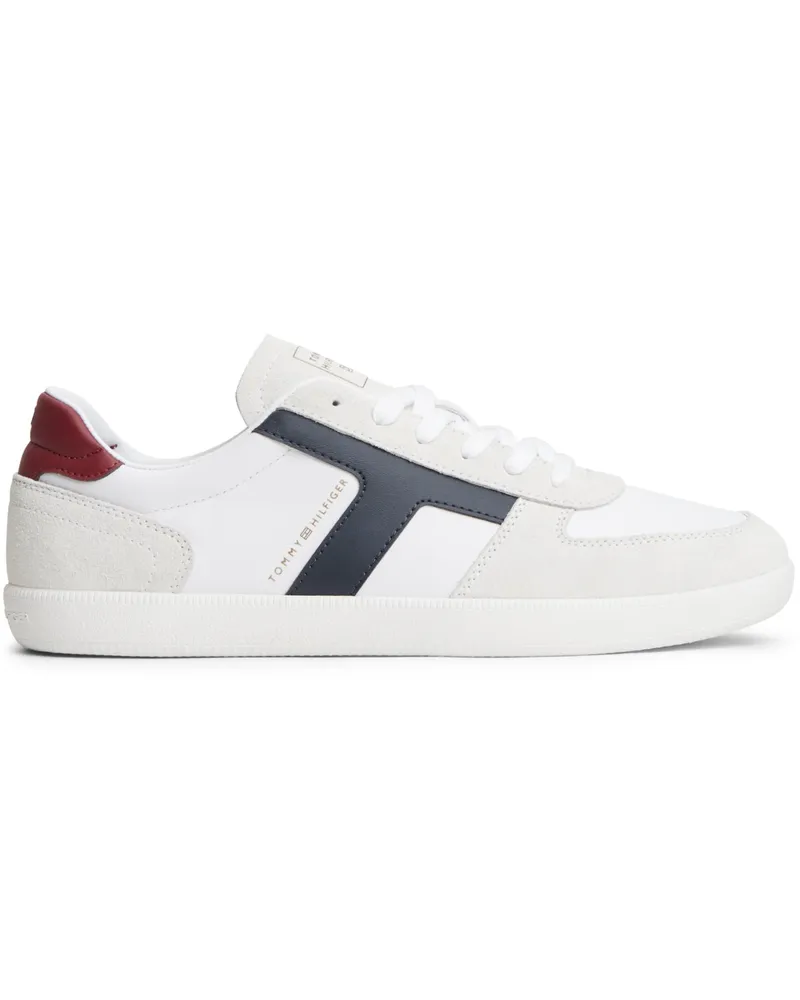 Tommy Hilfiger Runner Sneaker Tribeca aus einem Leder-Mix in Weiß