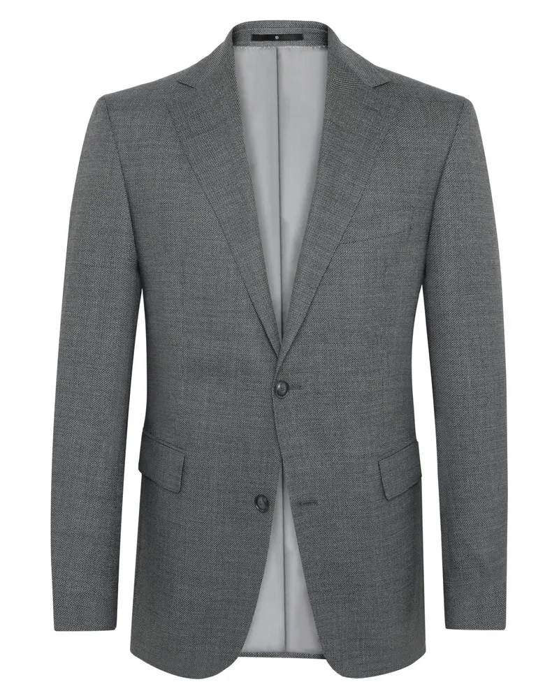 Dressler Einreiher-Sakko aus elastischer Schurwolle mit fallendem Revers in Grau