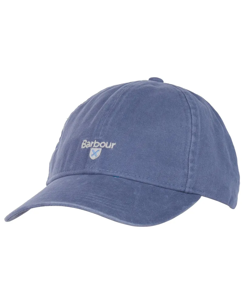 Barbour Cap aus Baumwolle mit Logo-Stickerei in Hellblau