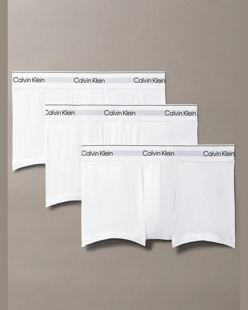 Calvin Klein 3er Pack mit Stretchanteil in Weiß