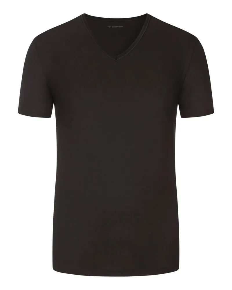 Mey V-Kragen T-Shirt in Schwarz