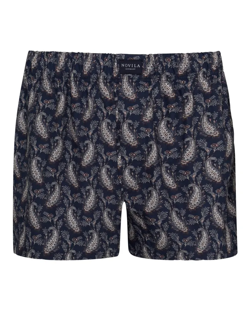 Novila Boxershorts mit Paisley-Muster und Eingriff in Grau