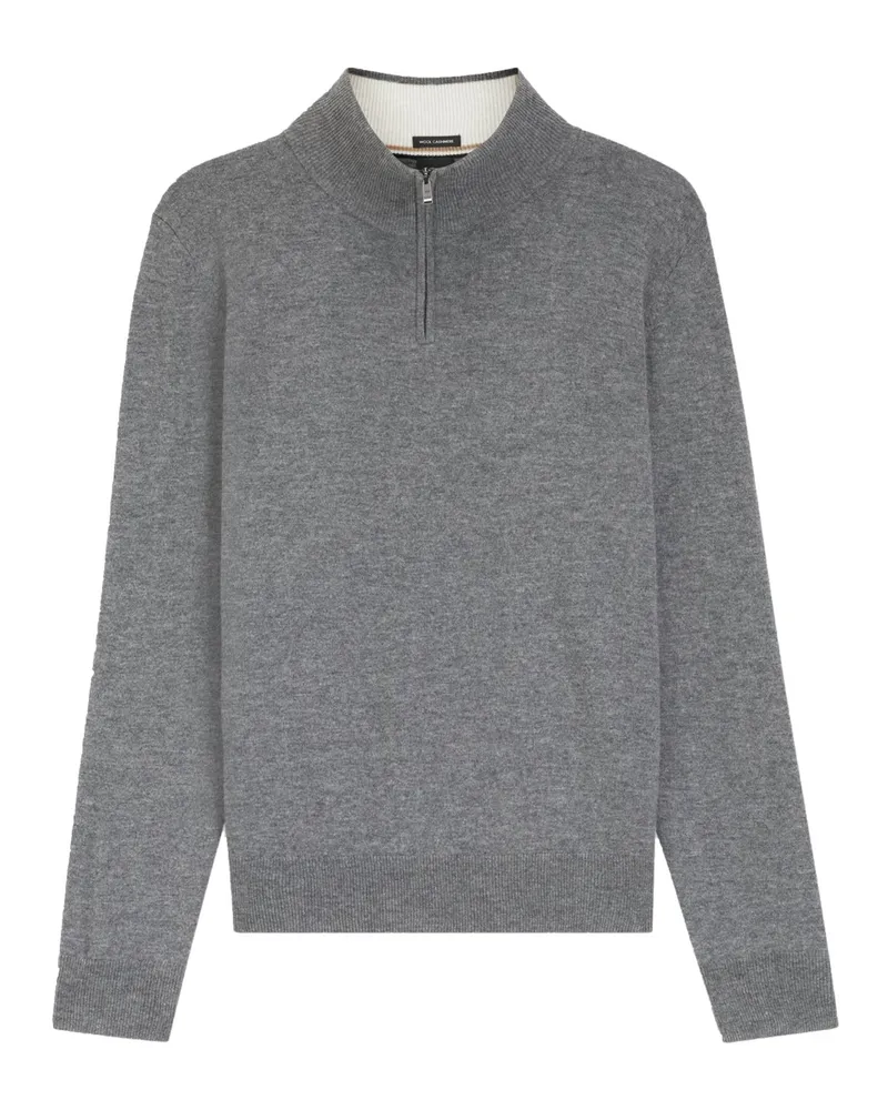 HUGO BOSS Strick-Troyer aus Schurwolle und Kaschmir in Grau