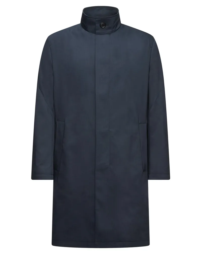 Drykorn Leichter Mantel in Stretch-Qualität mit Stehkragen in Marine