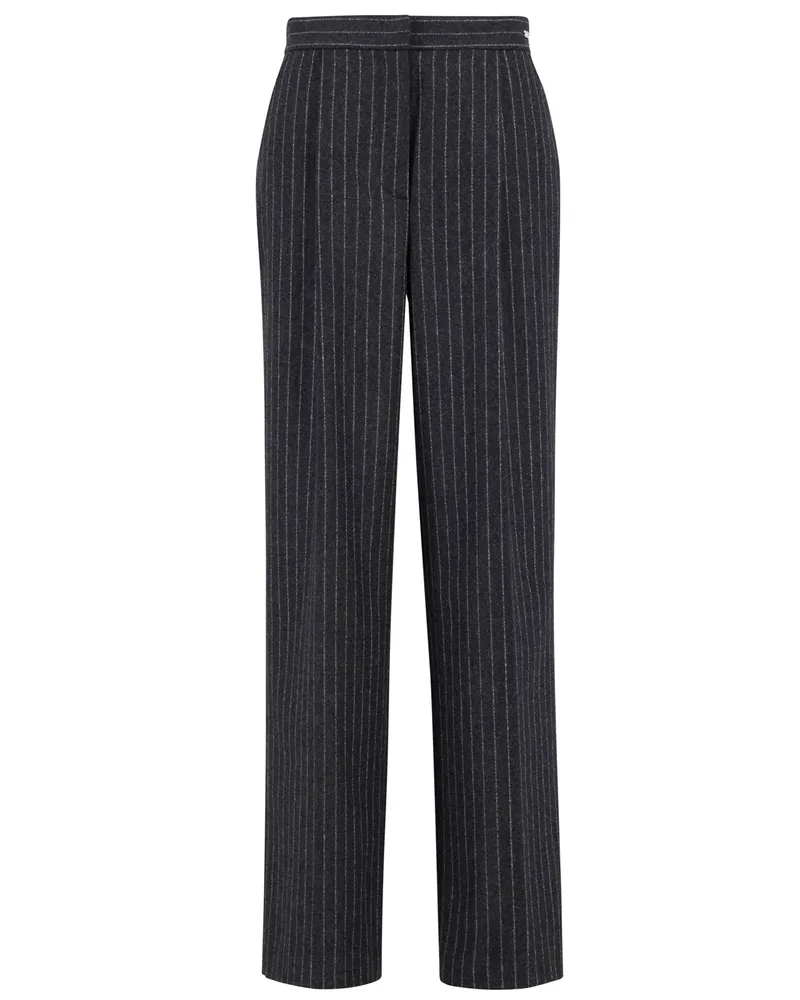 Barbour Softe Damen-Wollhose mit Nadelstreifen in Anthrazit