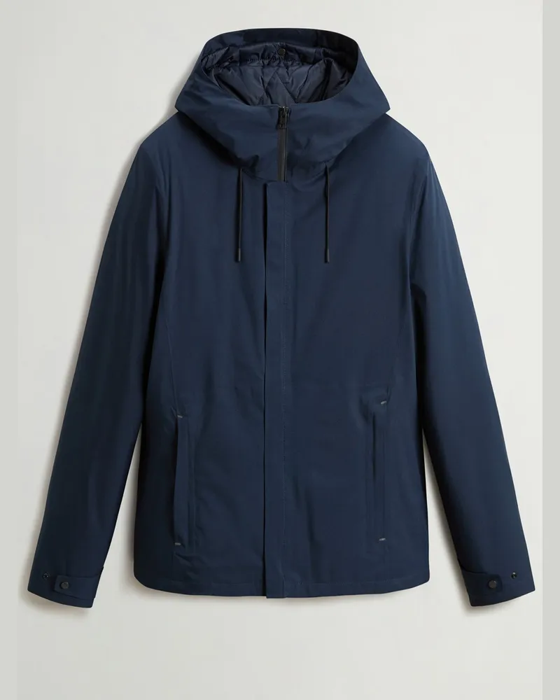 Woolrich Wattierte 3-in-1 Jacke Crestmont mit Kapuze und Wendefunktion in Marine