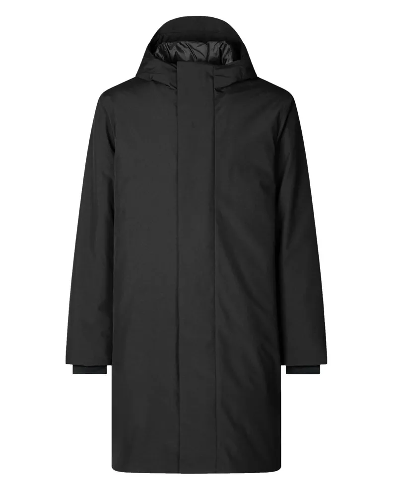 Save The Duck Langer Parka Barry mit PLUMTECH®-Füllung und Kapuze in Schwarz
