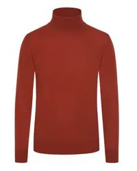 Tom Rusborg Rollkragenpullover aus Merinowolle Rostrot