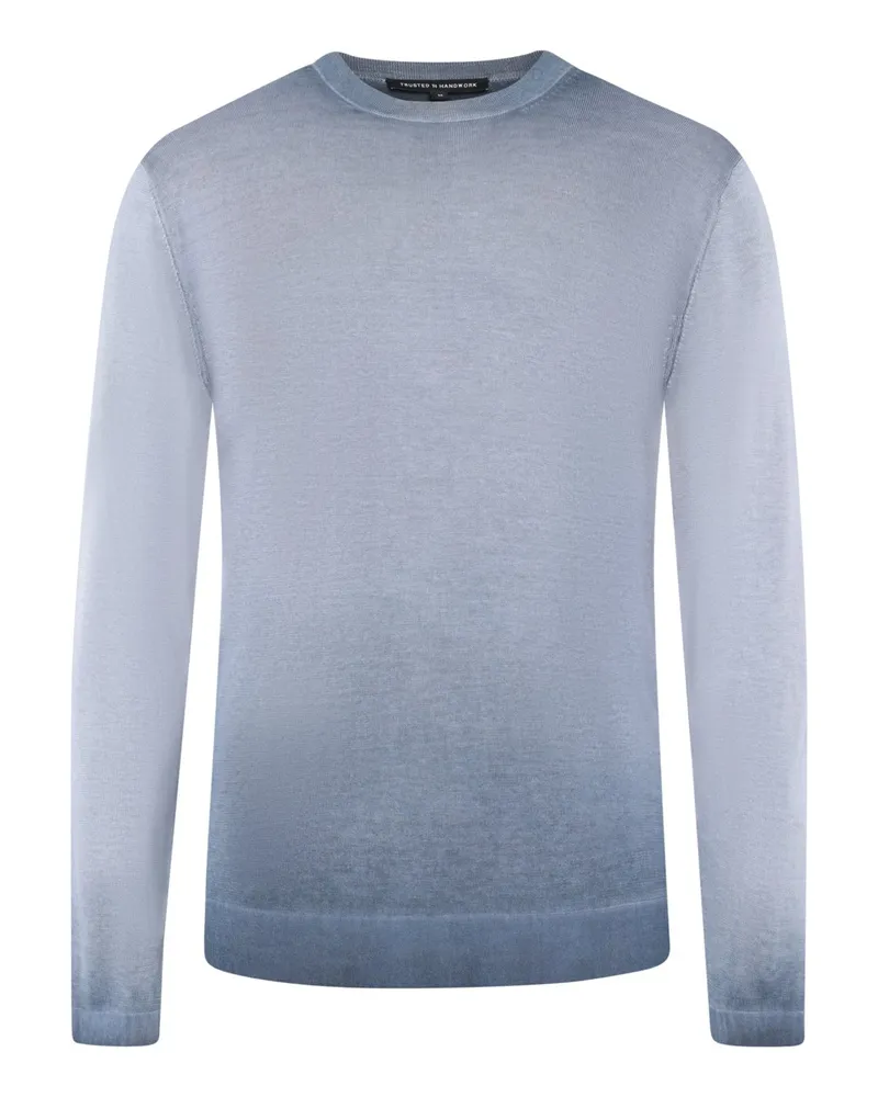 Trusted Handwork Longsleeve aus Pima-Baumwolle mit Farbverlauf in Blau