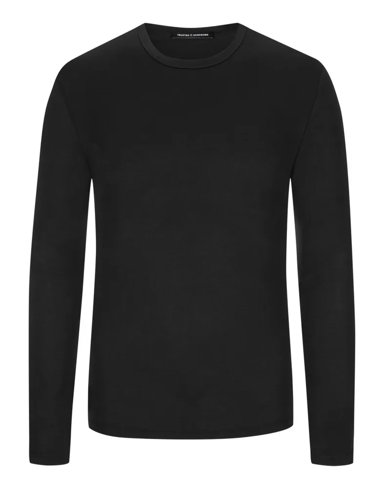 Trusted Handwork Longsleeve aus Baumwolle Schwarz