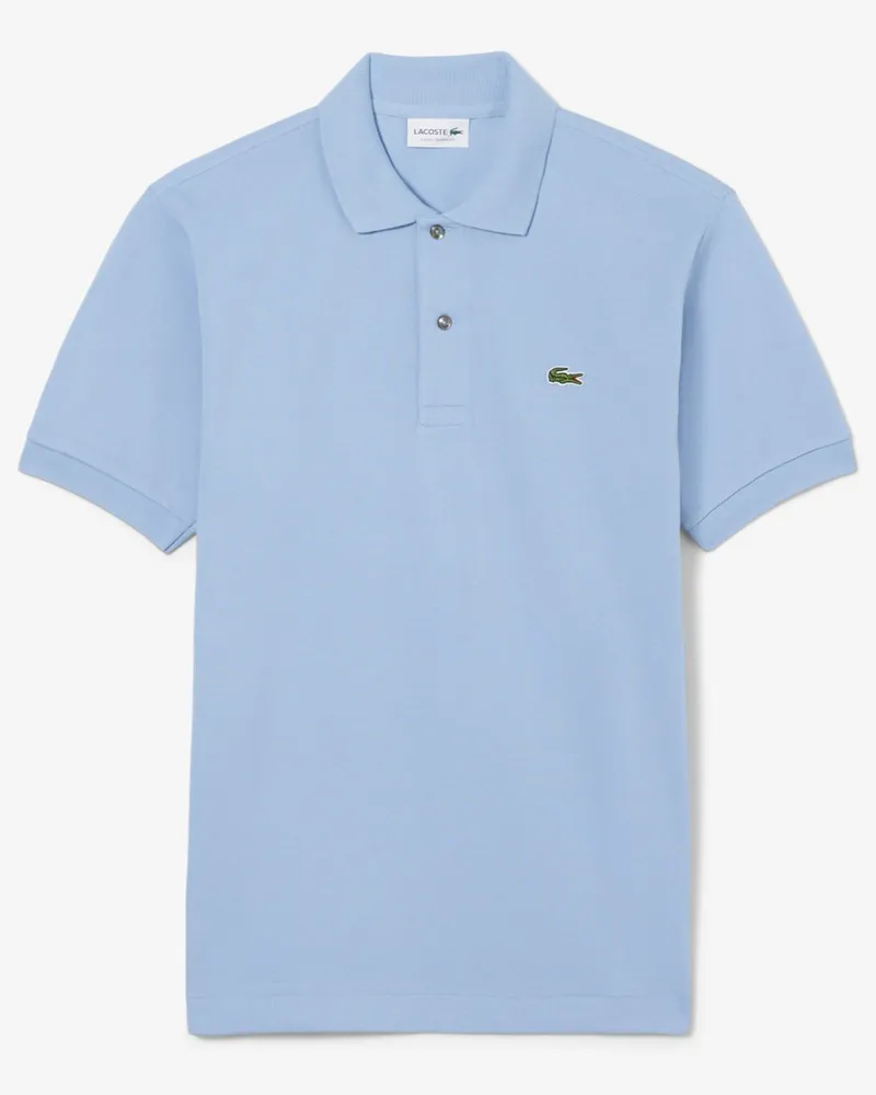 Lacoste Piqué-Poloshirt L1212 mit kleinem Krokodil-Aufnäher, Classic Fit in Blau