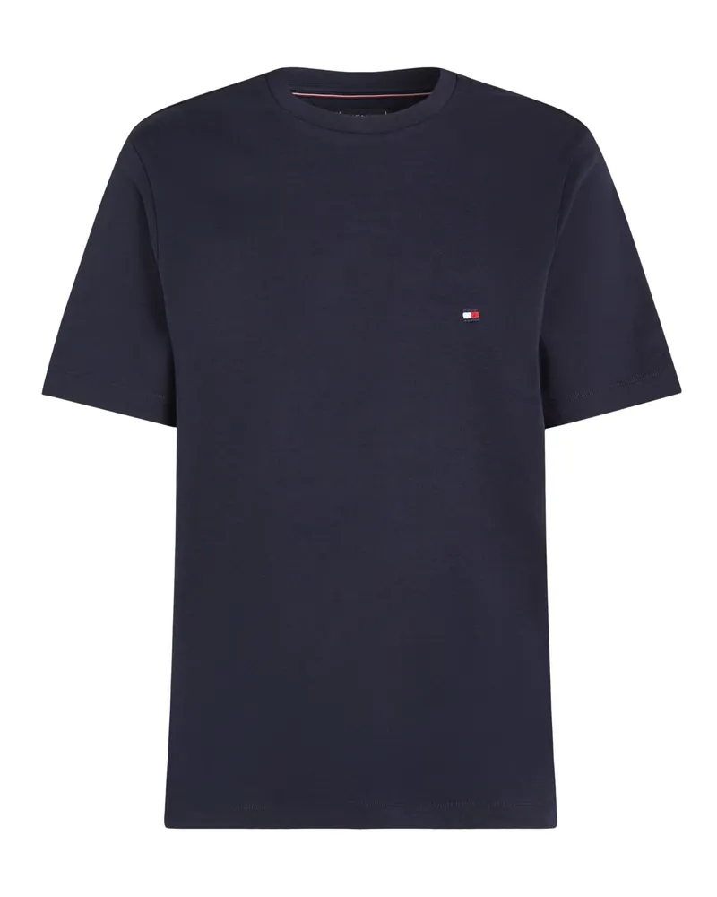 Tommy Hilfiger T-Shirt aus einem Baumwolljersey mit Logo-Stickerei, Regular Fit in Marine