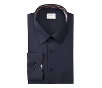 Bügelfreies Baumwollhemd mit tonalem Streifen, Comfort Fit in