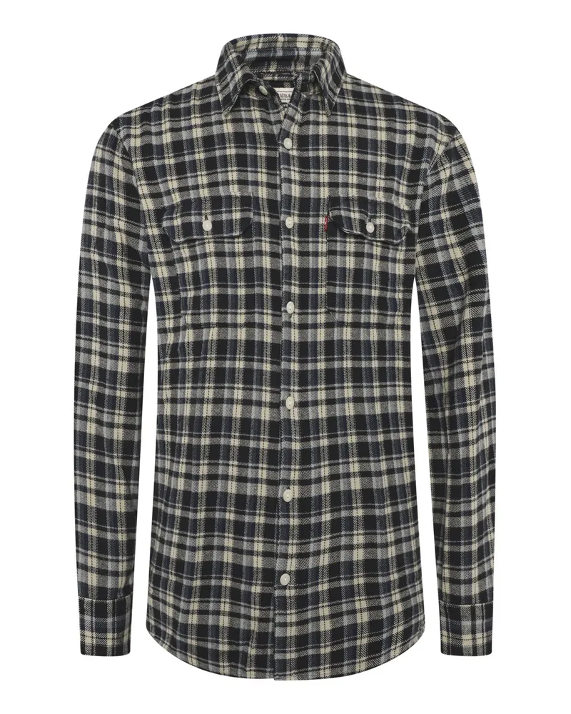 Levi's Cord-Overshirt mit floralem Print in Schwarz