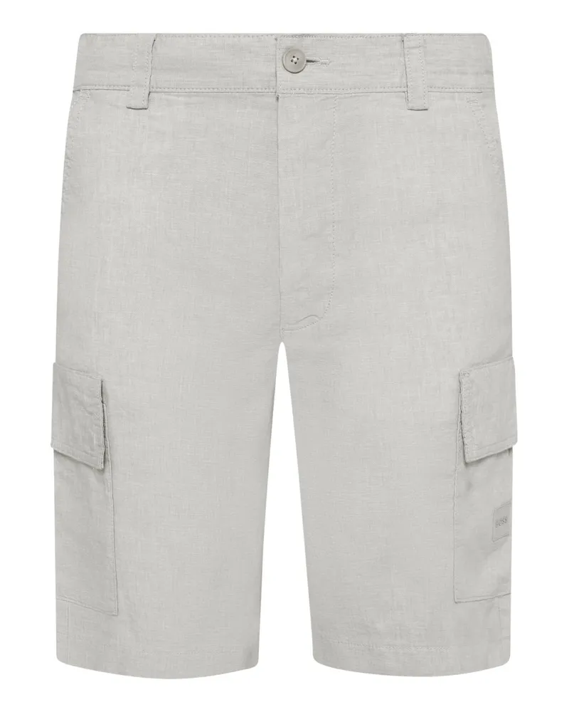 HUGO BOSS Cargo-Shorts aus einer Leinenmischung in Beige