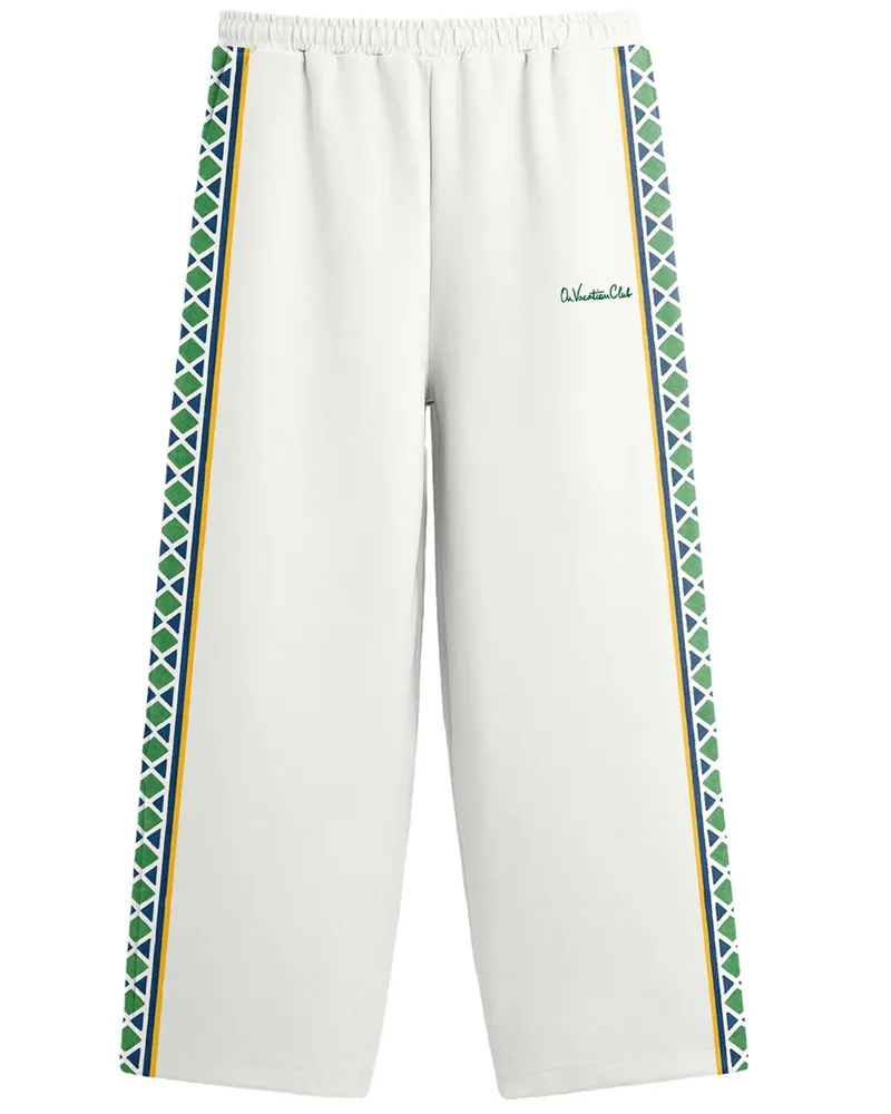 On Vacation Leichte Summer-Pants Sorrento mit bunten Stickereien in Offwhite