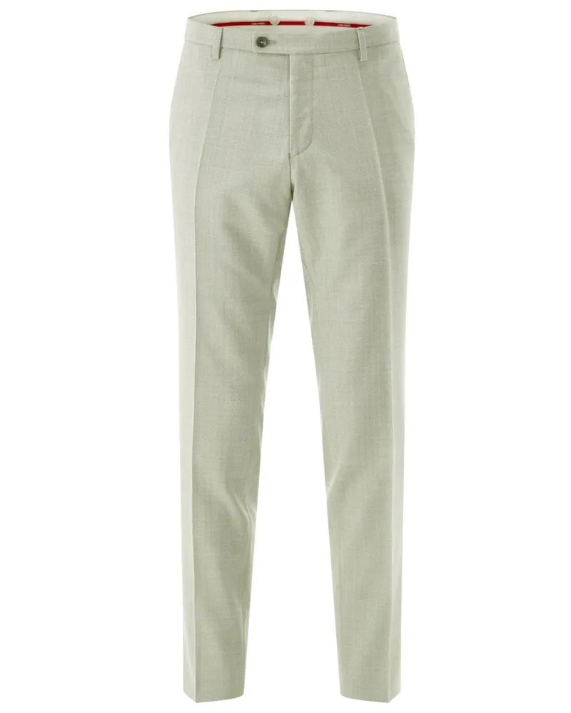 CG Festliche Anzughose aus Schurwolle mit Struktur, Slim Fit in Hellgrün