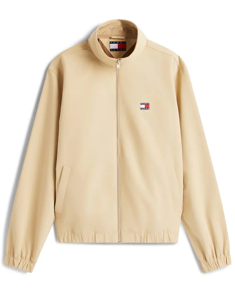 Tommy Hilfiger Blouson aus recyceltem Material mit Logo-Aufnäher in Beige
