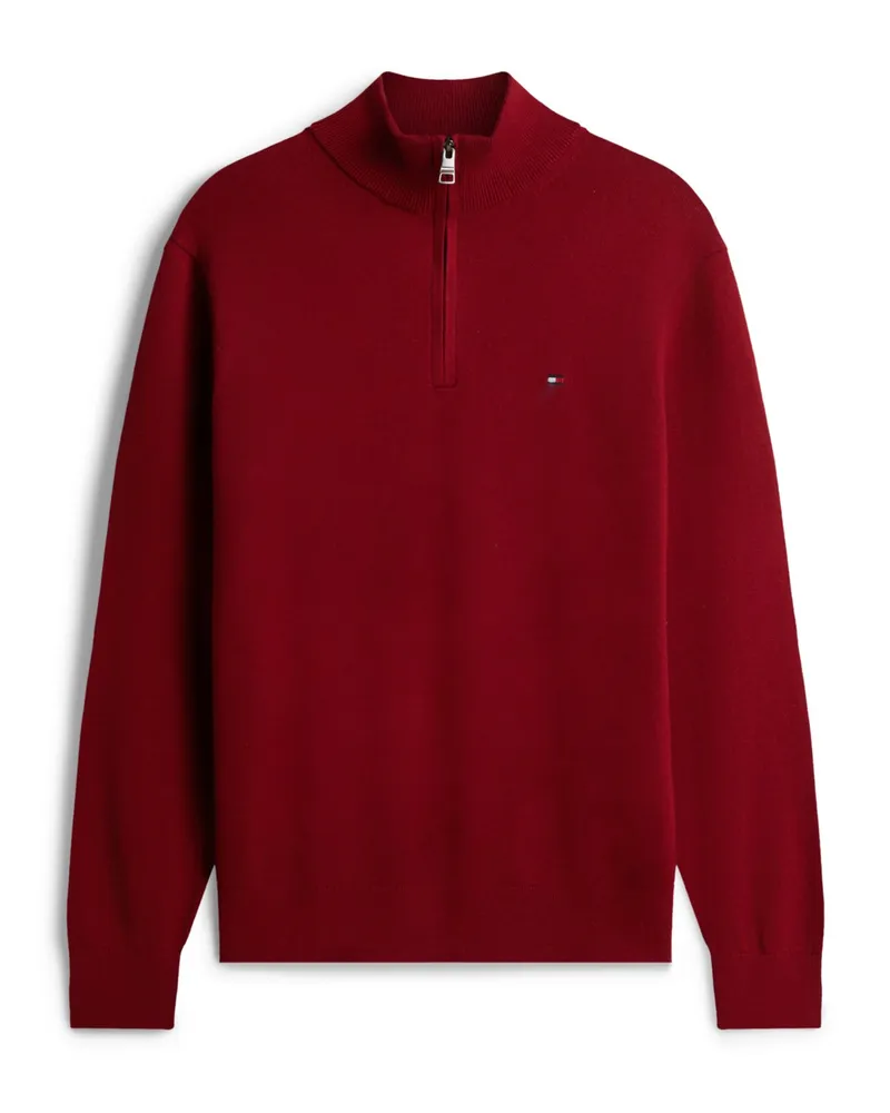 Tommy Hilfiger Softer Troyer mit Kaschmir und kleiner Logo-Stickerei in Rot