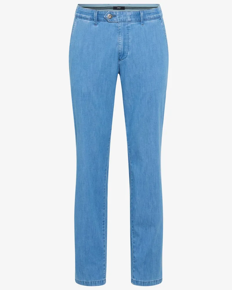 Eurex by Brax Denim-Chino Jim aus einem Stretch-Baumwollmix, Regular in Mittelblau