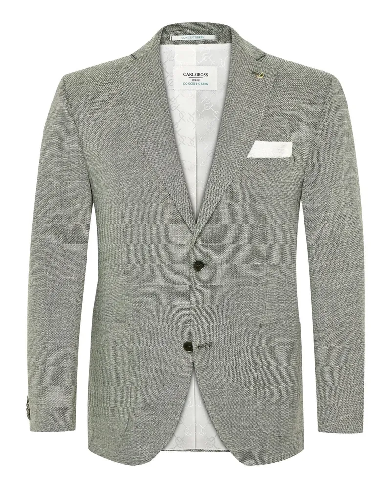 Carl Gross Strukturiertes Sakko mit Stretch und Leinen, 24/7 Flex, Modern Fit in Hellgrün