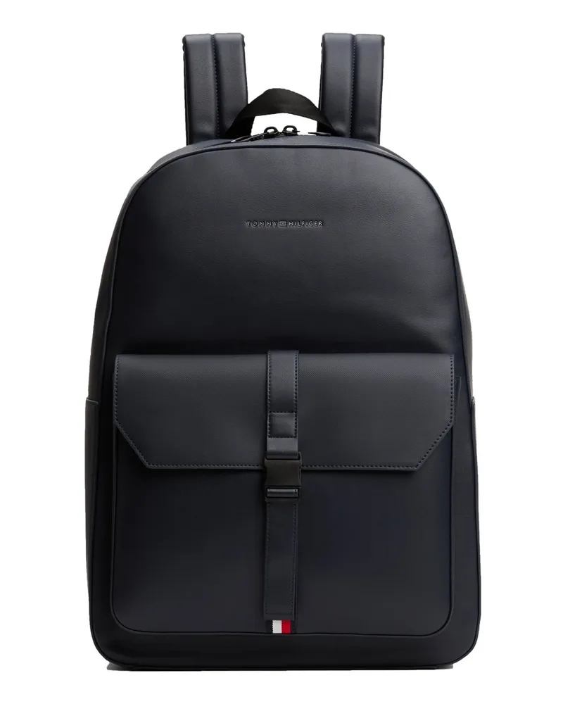 Tommy Hilfiger Kuppelförmiger Rucksack mit verschließbarem Außenfach in Schwarz