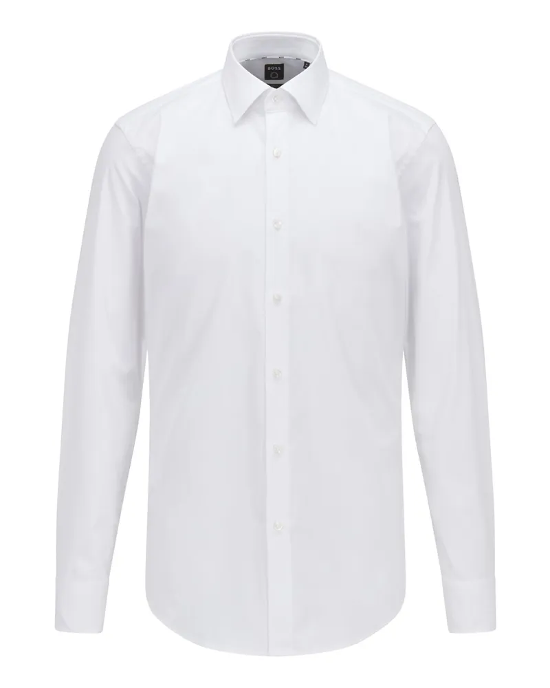 HUGO BOSS Hemd mit Stretchanteil, Slim Fit in Weiß
