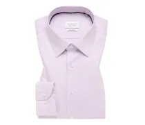 Bügelfreies Baumwollhemd mit Streifen, Modern Fit in