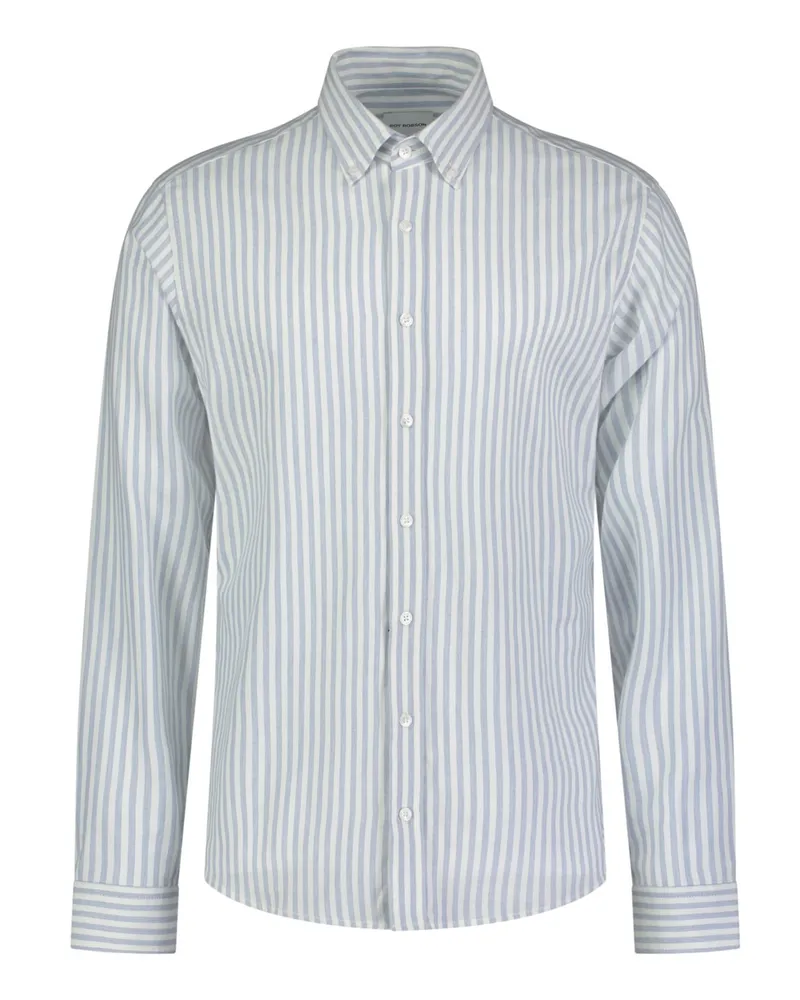Roy Robson Flanellhemd mit Streifenmuster, Regular Fit in Hellblau