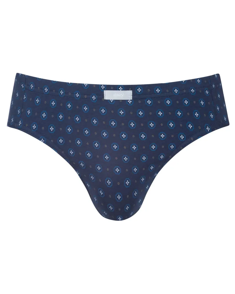 Mey Elastischer Slip mit geometrischem Muster in Marine