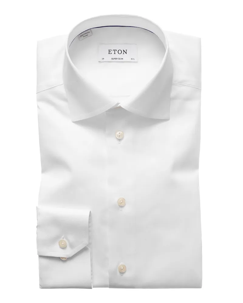 Eton Hemd, Super Slim Fit in Weiß