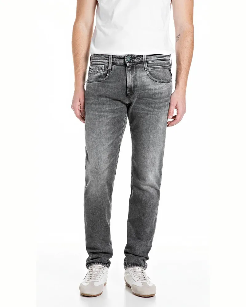 Replay Jeans Anbass mit Stretchanteil, Slim Fit in Anthrazit