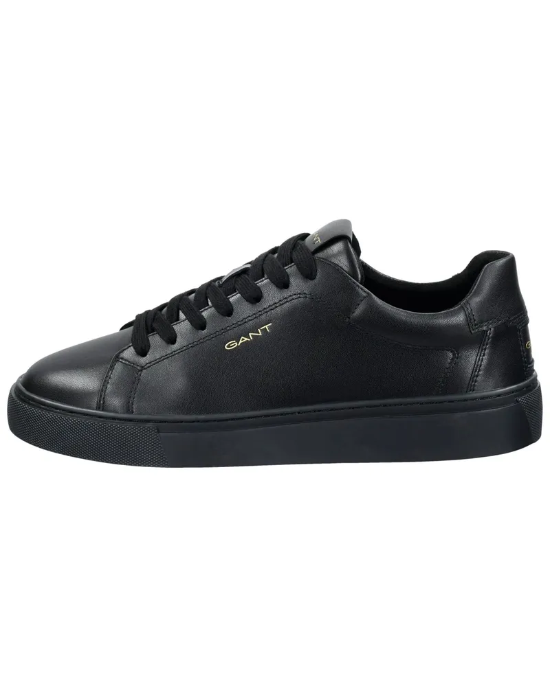 Gant Unifarbene Low Top-Sneaker aus Glattleder in Schwarz