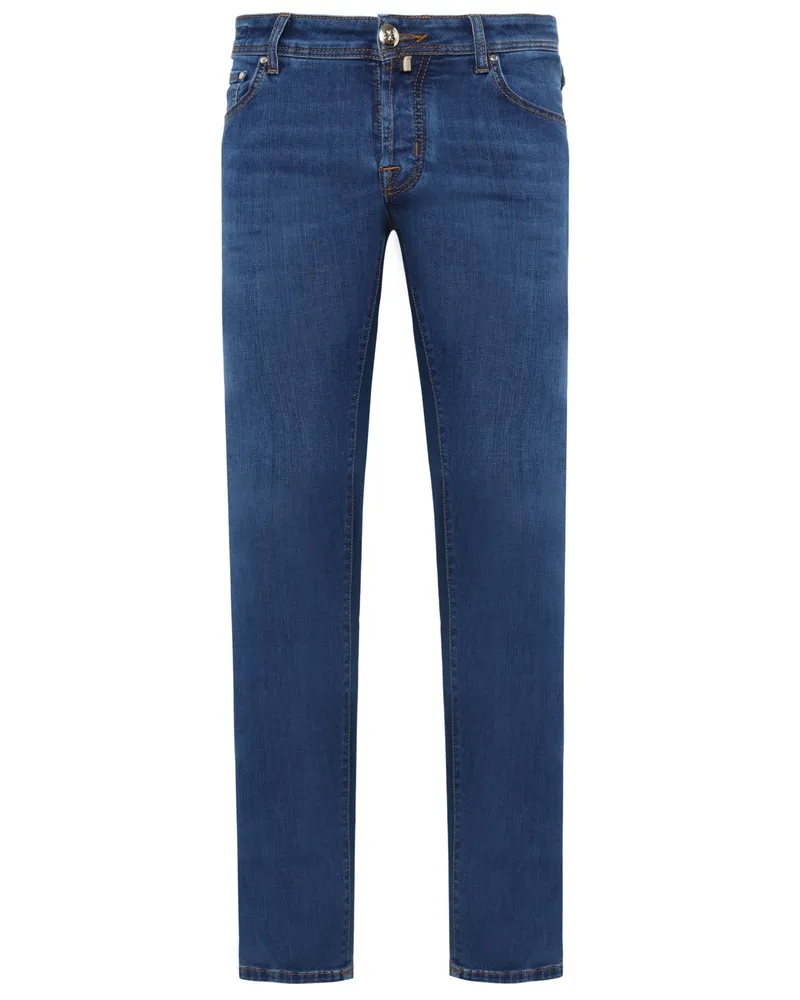 Jacob Cohën Softe Stretchjeans Nick, Super Slim Fit in Mittelblau