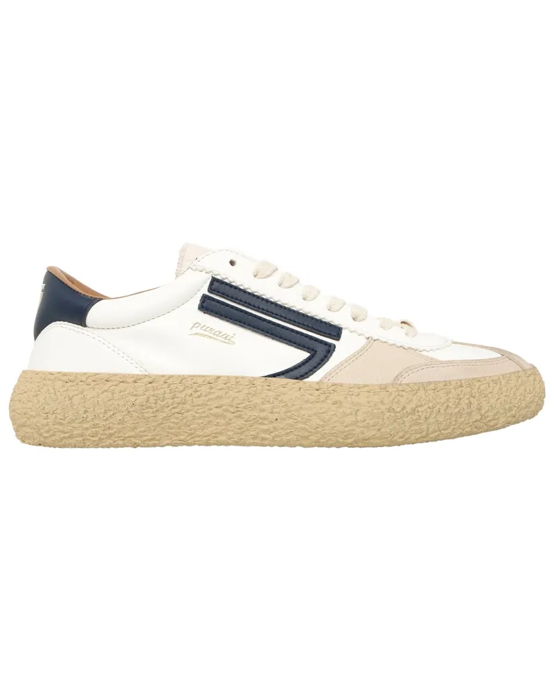 Puraai Low Top-Sneaker aus einem Nylon-Kunstleder-Mix in Weiß