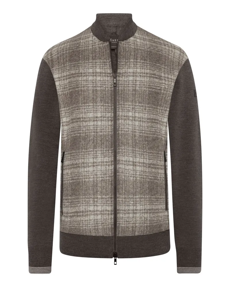 Maerz Strick-Blouson aus einem Wollmix mit Zip in Sand