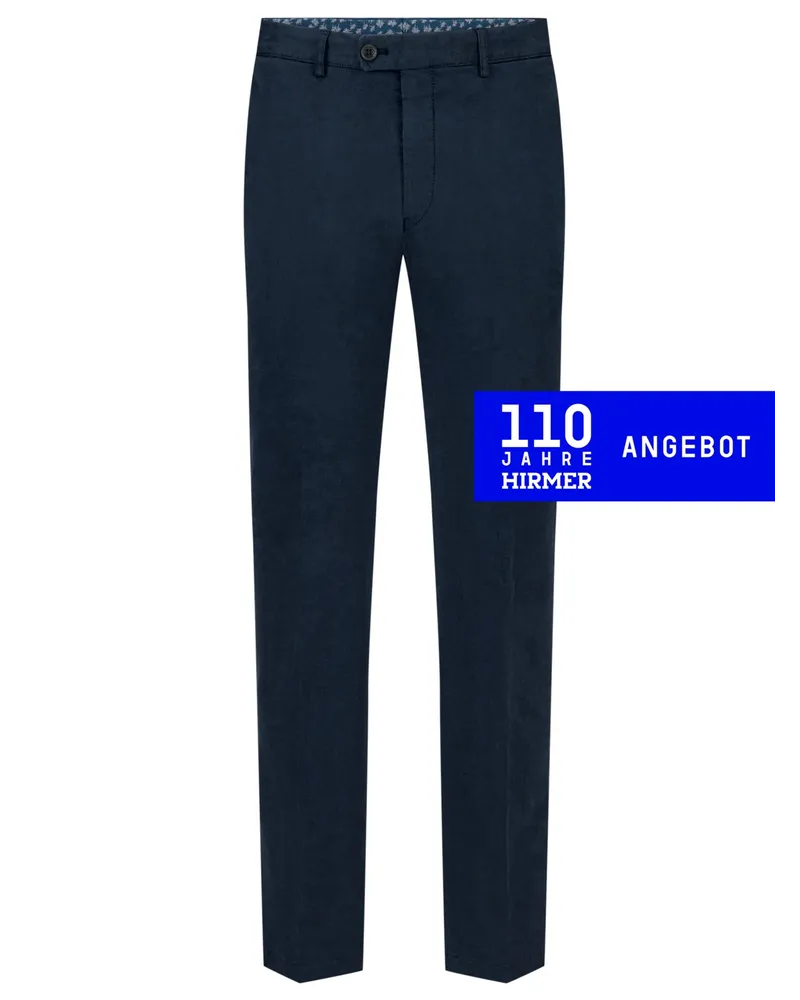 Hiltl Chino Target mit Stretch-Anteil, Slim Straight Fit Marine